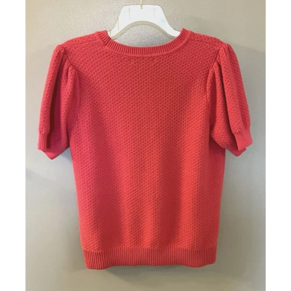 Liz Claiborne Womens Pink Short Sleeve Crew Neck Sweater Size L - Picture 6 of 6